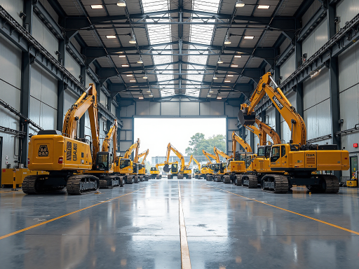 建筑工程机械产品设计,大型机械设备,坚固结构,施工现场环境